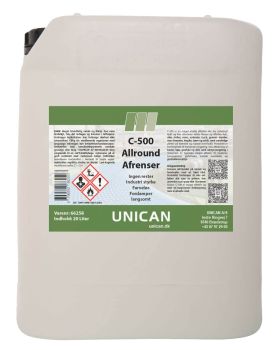 C-500 Allround Afrenser 20 Ltr. Dunk,C-500 Allround Afrenser 5 Ltr. Dunk,C-500 Allround Afrenser 500 ml.